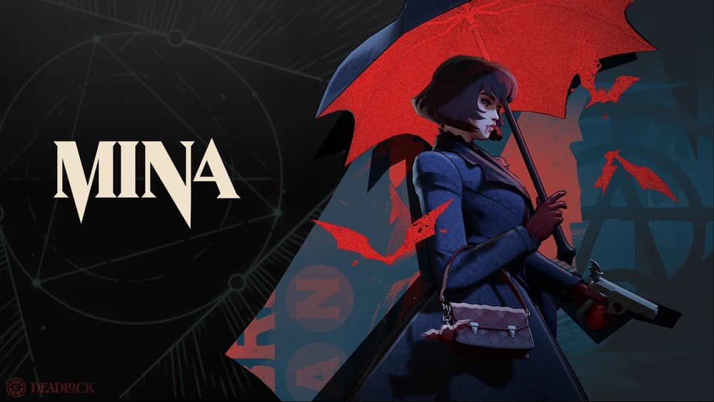 Official Deadlock promotional artwork featuring Mina