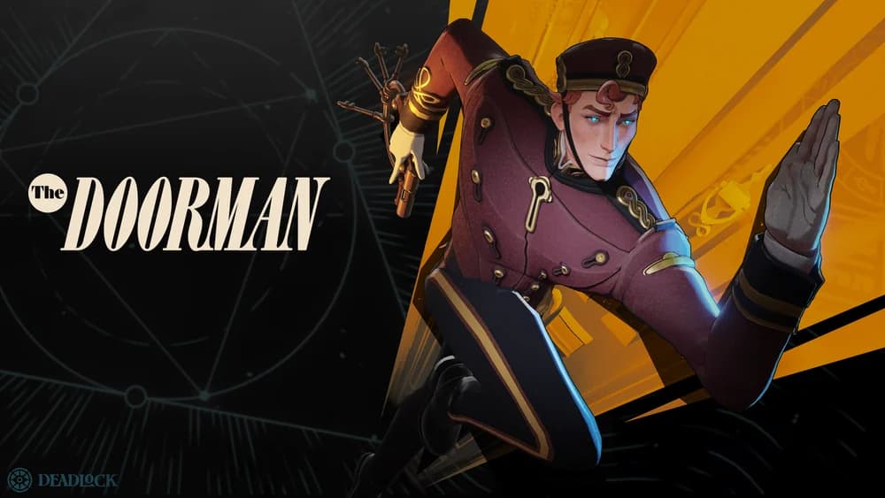 Official Deadlock promotional artwork featuring the Doorman